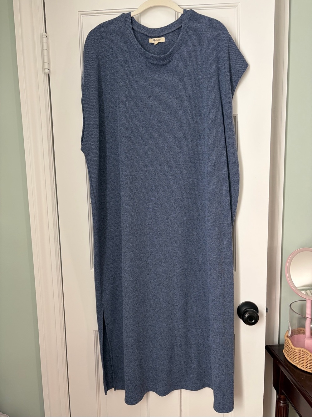 Madewell Dusty Blue Sleeveless Maxi Dress